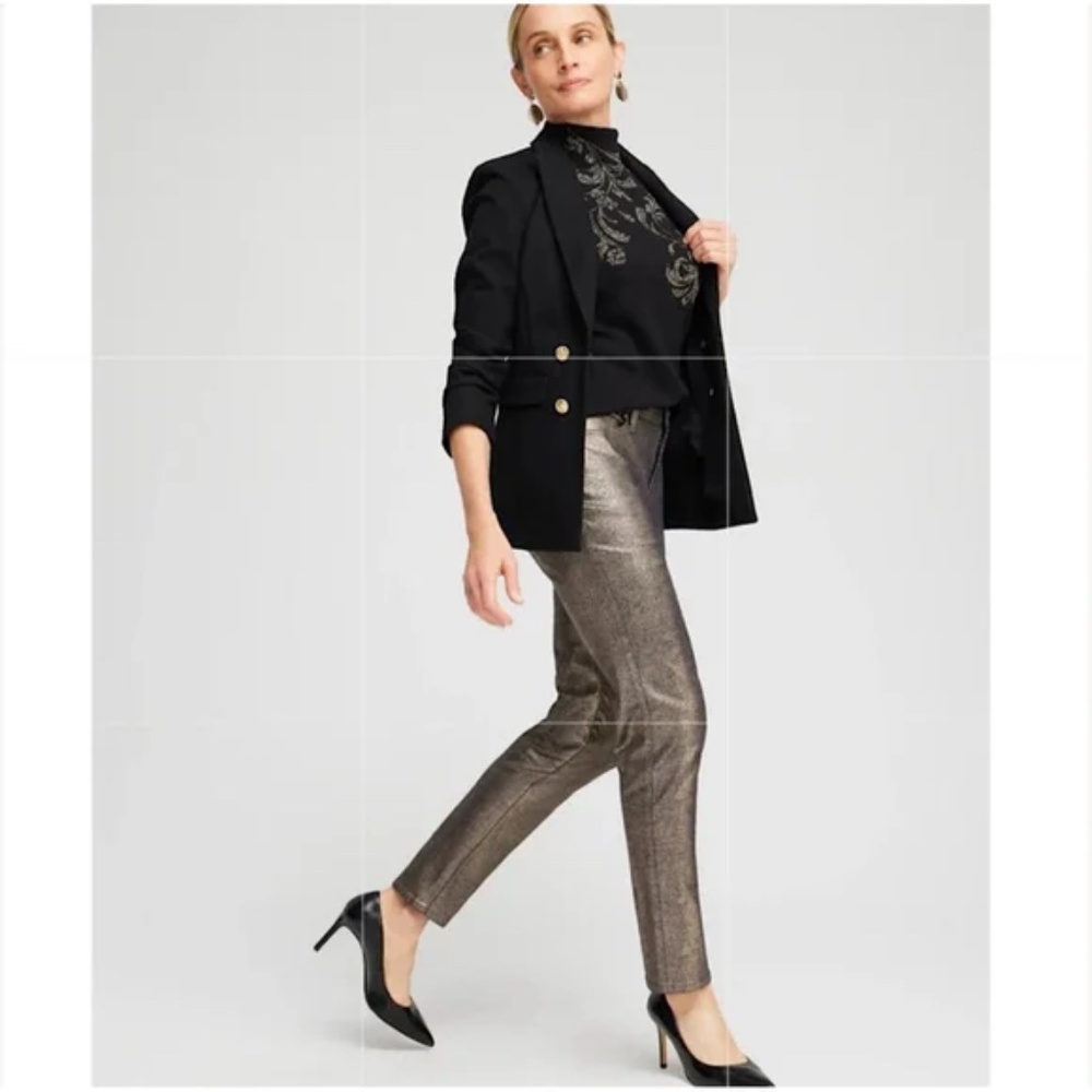 Chico's Snake-Embossed Ankle Pant—EUC!